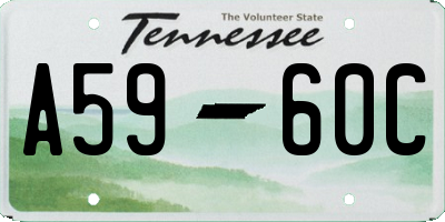 TN license plate A5960C