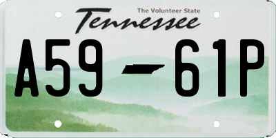TN license plate A5961P