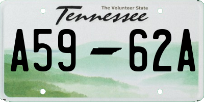 TN license plate A5962A