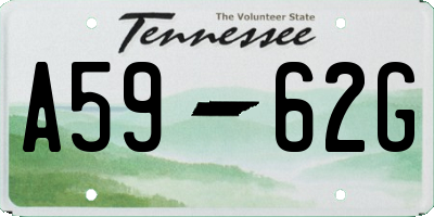 TN license plate A5962G