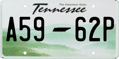 TN license plate A5962P