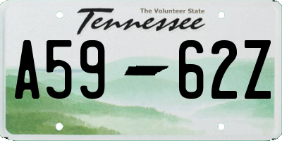 TN license plate A5962Z