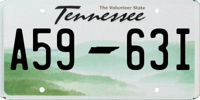 TN license plate A5963I
