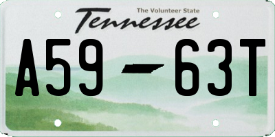 TN license plate A5963T
