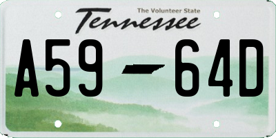 TN license plate A5964D