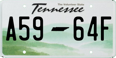 TN license plate A5964F