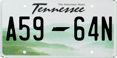 TN license plate A5964N