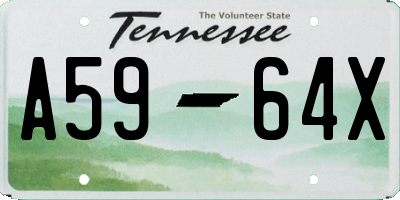 TN license plate A5964X