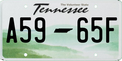 TN license plate A5965F