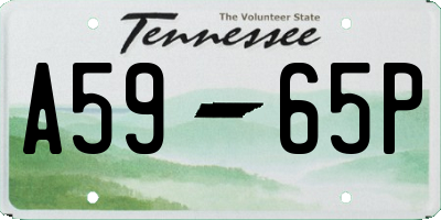 TN license plate A5965P