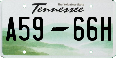 TN license plate A5966H
