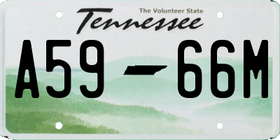 TN license plate A5966M