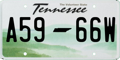 TN license plate A5966W