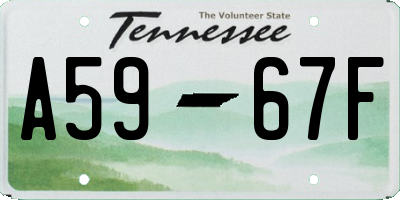TN license plate A5967F