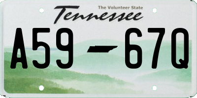 TN license plate A5967Q