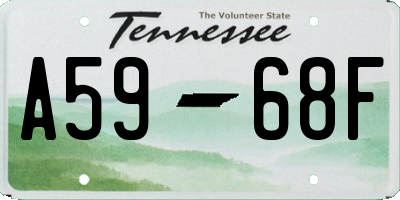 TN license plate A5968F