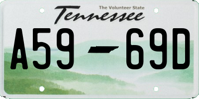 TN license plate A5969D