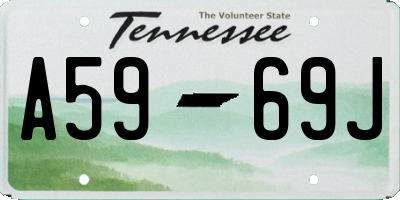 TN license plate A5969J