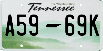 TN license plate A5969K