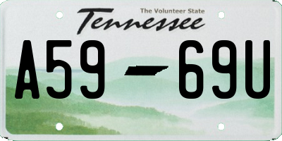 TN license plate A5969U