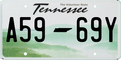 TN license plate A5969Y