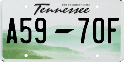 TN license plate A5970F