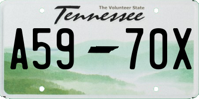 TN license plate A5970X