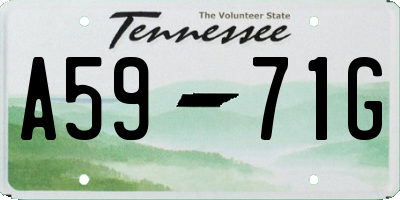 TN license plate A5971G