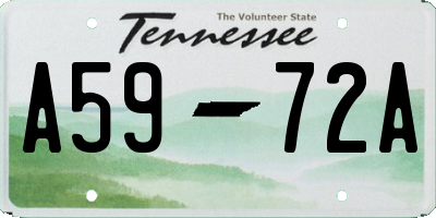 TN license plate A5972A