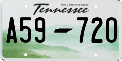 TN license plate A5972O