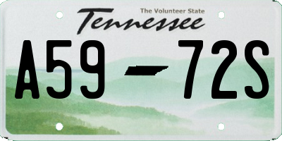 TN license plate A5972S