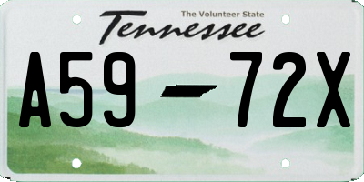 TN license plate A5972X