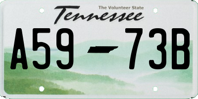 TN license plate A5973B