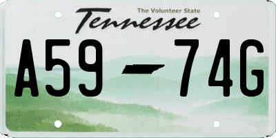 TN license plate A5974G