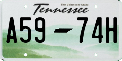 TN license plate A5974H