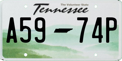 TN license plate A5974P