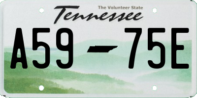 TN license plate A5975E