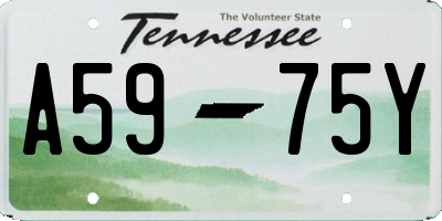 TN license plate A5975Y