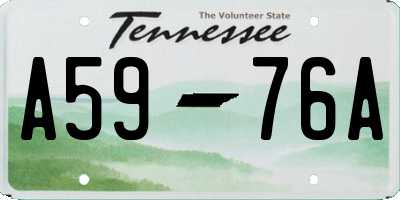 TN license plate A5976A