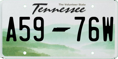 TN license plate A5976W