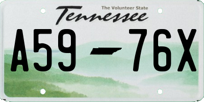 TN license plate A5976X