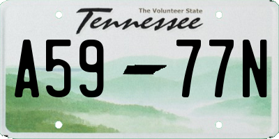 TN license plate A5977N