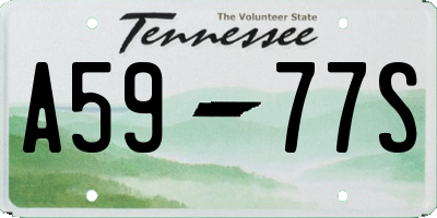 TN license plate A5977S