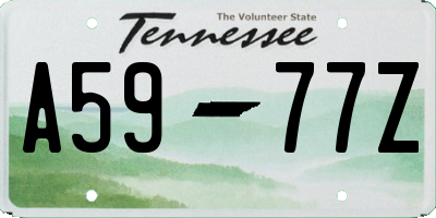 TN license plate A5977Z