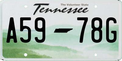 TN license plate A5978G