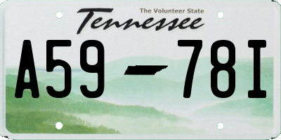 TN license plate A5978I