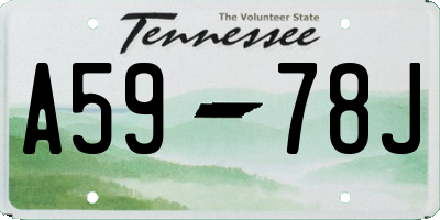 TN license plate A5978J