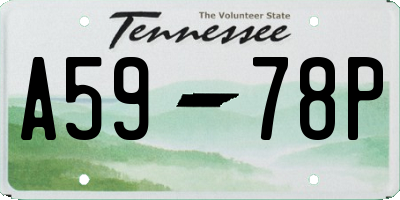 TN license plate A5978P