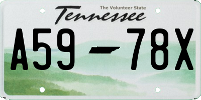 TN license plate A5978X