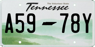 TN license plate A5978Y
